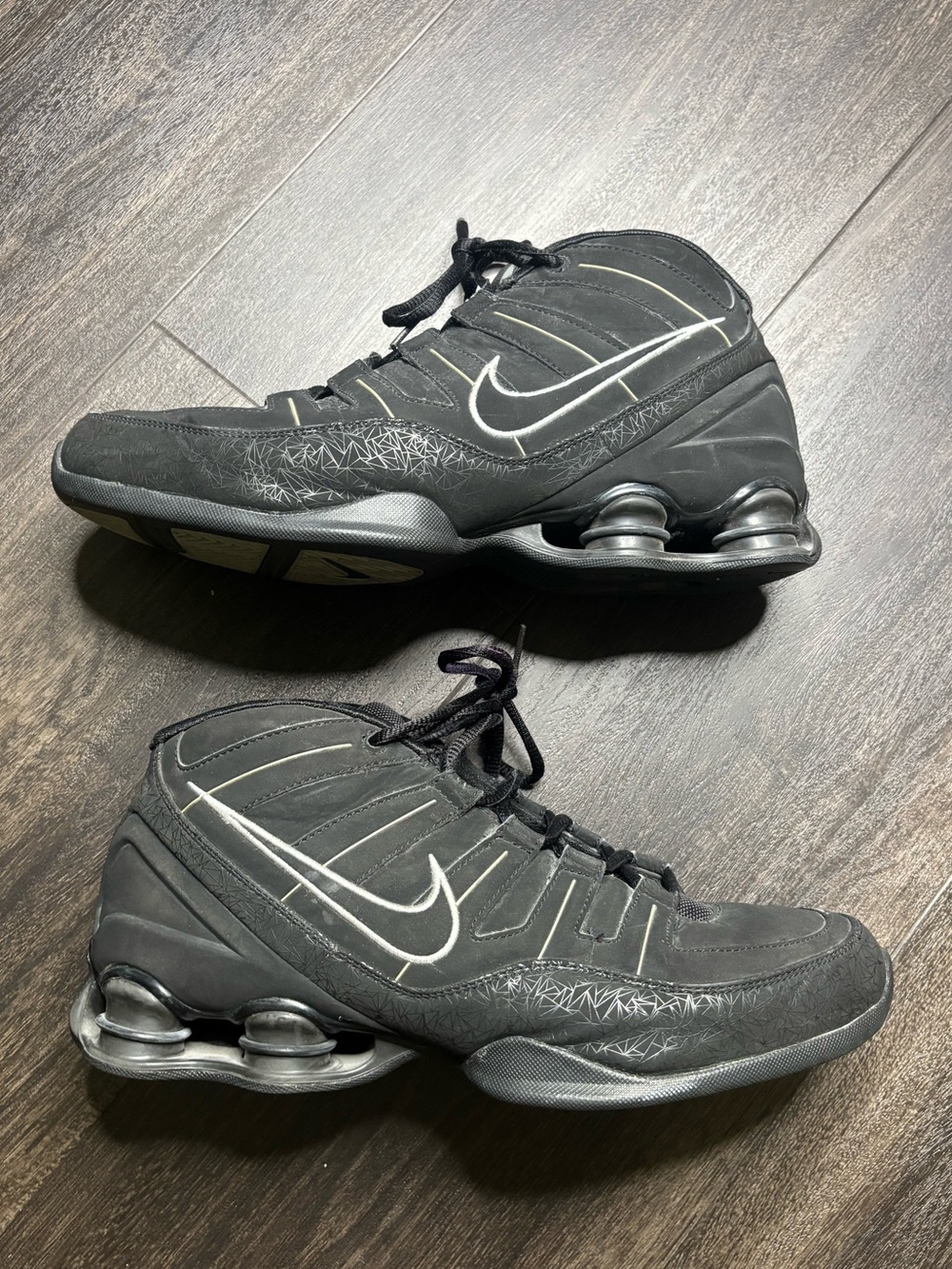 Vtg 2008 No Dry Rot Nike Shox Flight Black Silver 333491-002 Men's Size 11